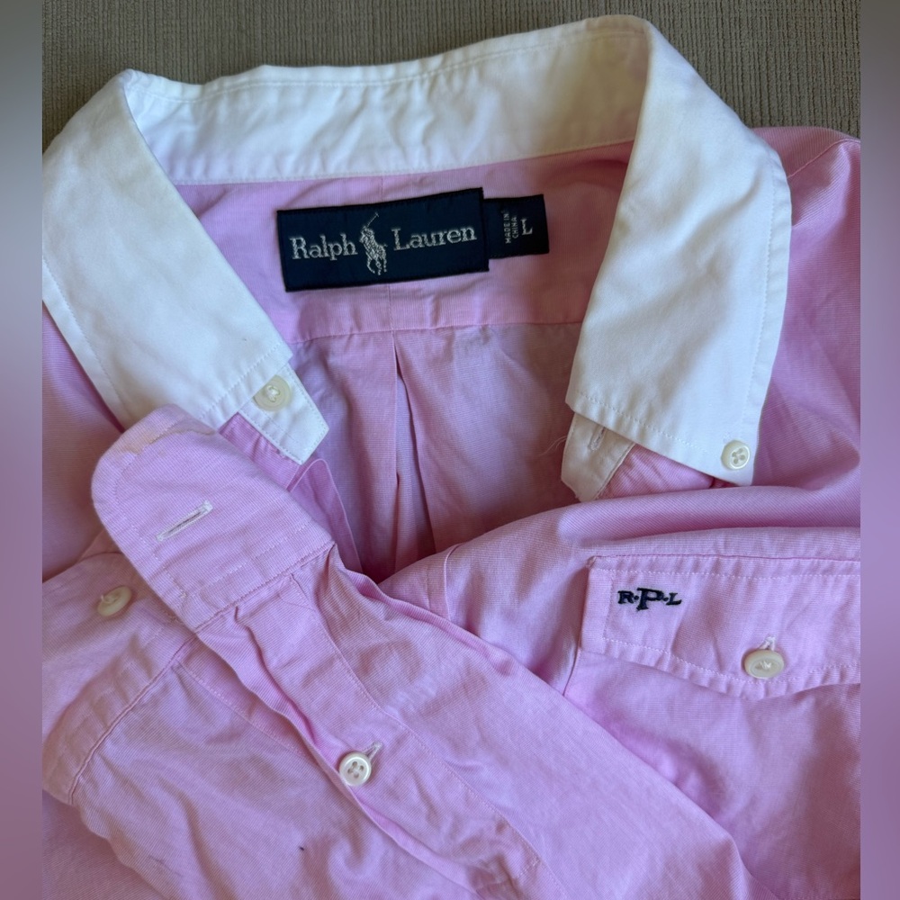 Ralph Lauren Men's Pink Button Down Shirt